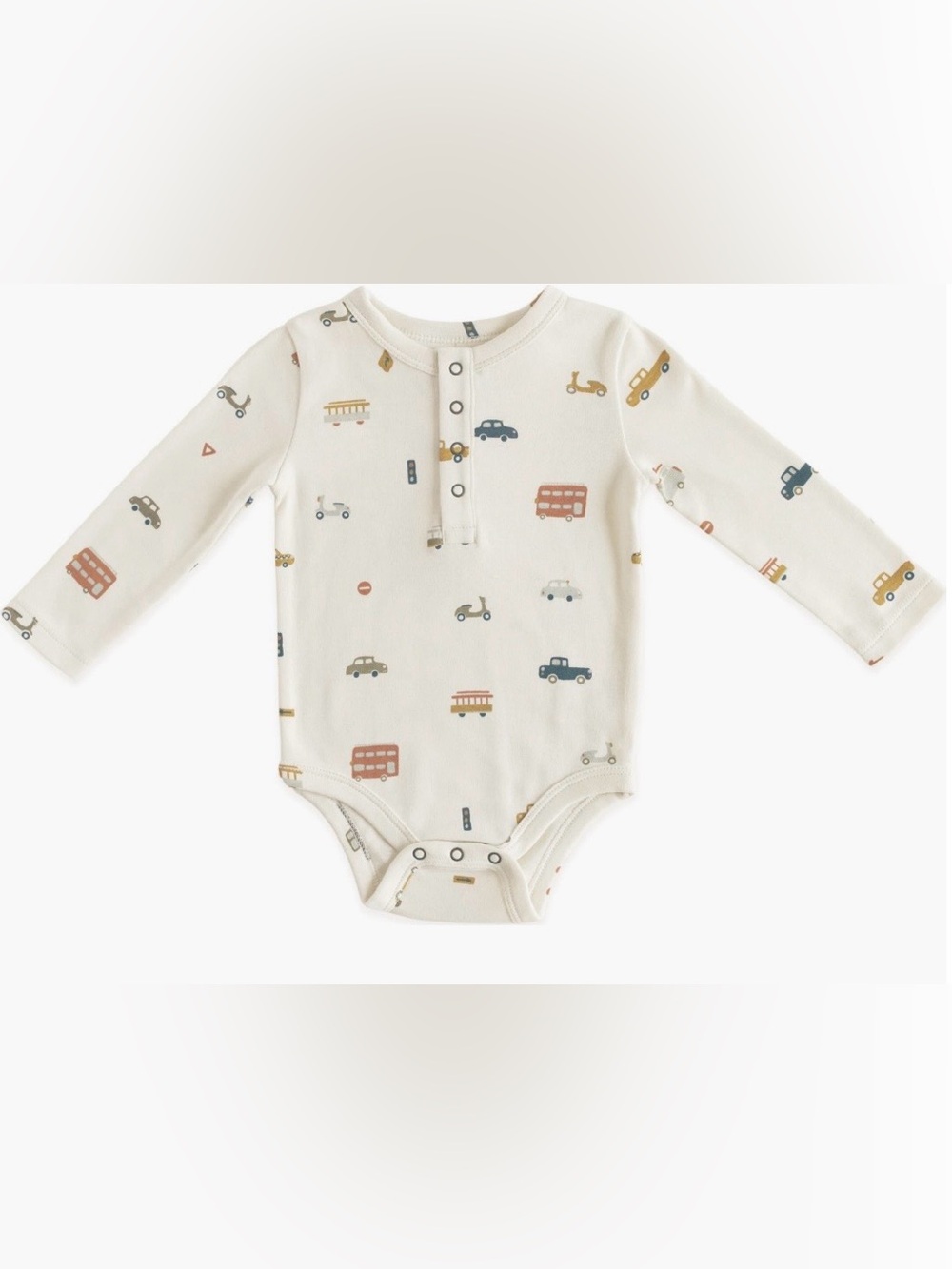 Pehr Organic Cotton Henley Bodysuit - 6-12M - Rush Hour